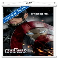 Марвел Филмски Универзум-Капетан - Граѓанска Војна - Штит Одраз 40 24 Постер