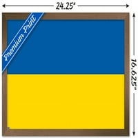 Украински Знаме Ѕид Постер, 14.725 22.375 Врамени