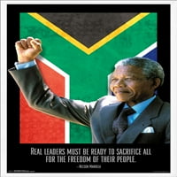 Нелсон Мандела - Вистински Лидер Ѕид Постер, 22.375 34