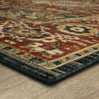 Мохавк Дома Борквајл ткаен украсен килим во затворен тркач, црвен, 2 '6 10