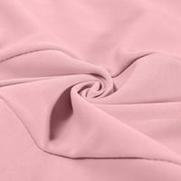 Земајќи Мода Жени Со Долги Ракави Цврст Кардиган Летен Свечен Ревер Џеб Блуза Палто Розова XL