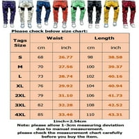 Предна Прошетка Мажи Опремени Дното Патент Лесни Панталони Менс Цветни Печати Џогер Карго Панталони Со Џебови Виолетова 3XL