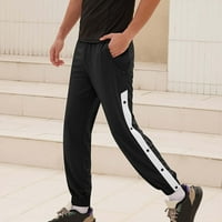 Панталони За Мажи Откинуваат Кошаркарски Тренинзи Ја Загреваат Лабавата Отворена Пот На Нозете Со Џебни Панталони