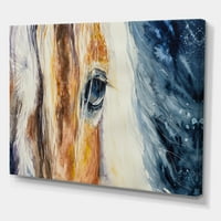 Апстрактна кружина на прекрасни коњи око I сликање на платно уметничко печатење