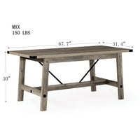 Трпезариска маса ， дрвена кујна маса за ситно лице